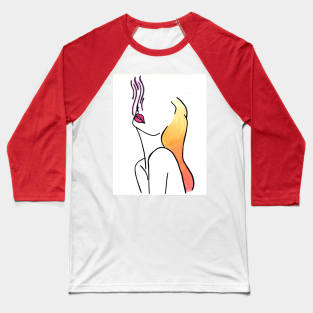 She Exhales - Yellow Baseball T-Shirt